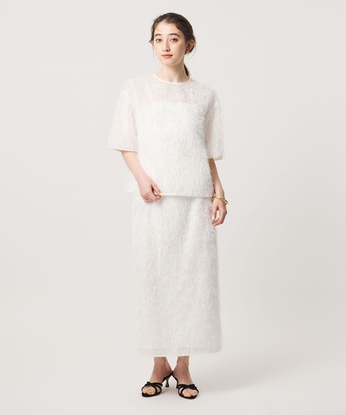UNITED ARROWS(ユナイテッドアローズ)の「フリンジ Tシャツ ブラウス(シャツ/ブラウス・レディース・ホワイト/ブラック・FREE)」の9枚目の写真