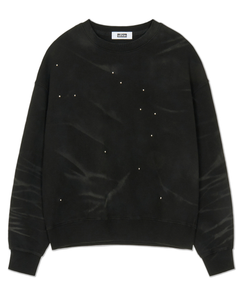 ULKIN(ウルキン)の「ブリーチビーズスウェットシャツ_ブラック(スウェット・レディース・ブラック・MEDIUM/X-LARGE)」の2枚目の写真