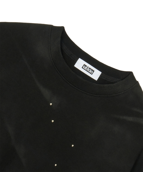 ULKIN(ウルキン)の「ブリーチビーズスウェットシャツ_ブラック(スウェット・レディース・ブラック・MEDIUM/X-LARGE)」の5枚目の写真