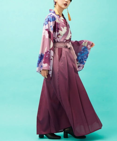 倭物やカヤ（ワモノヤカヤ）の「【倭物やカヤ】花霞WAY羽織（カーディガン/ボレロ・レディース・グリーン/パープル/ネイビー・FREE）」の9枚目の写真