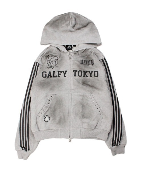GALFY(ガルフィー)の「【GALFY】全力汚し部パーカー / 【ガルフィー】ラインジップパーカー(パーカー・メンズ・ブラック×ピンク/ブラック×ホワイト/グレー・L/XL)」の20枚目の写真