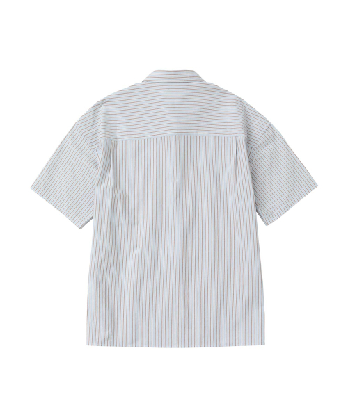 WMC（ダブリューエムシー）の「マルチストライプハーフシャツ_ライトブルー（シャツ/ブラウス・メンズ・ライトブルー・MEDIUM/LARGE）」の2枚目の写真