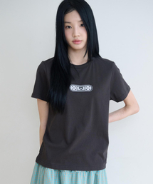 バンドロゴスリムフィットTシャツ[チャコール]