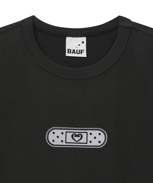 BAUF（バウフ）の「バンドロゴスリムフィットTシャツ[チャコール]（Tシャツ/カットソー・レディース・その他・FREE）」の4枚目の写真