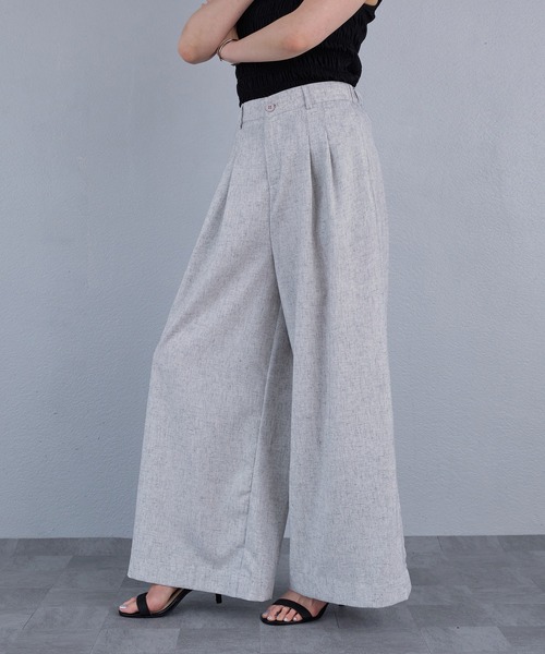 murea(ミュレア)の「フロントタックルーズワイドパンツ(その他パンツ・レディース・ベージュ/グレー・S/M)」の13枚目の写真
