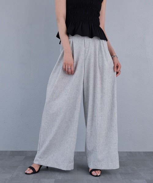 murea(ミュレア)の「フロントタックルーズワイドパンツ(その他パンツ・レディース・ベージュ/グレー・S/M)」の18枚目の写真