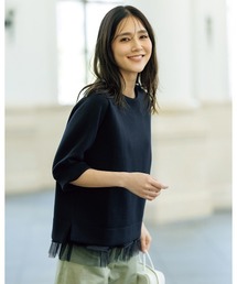 ライトダンボールニット・レイヤードトップス