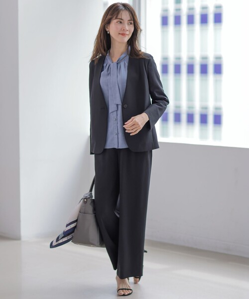 J.PRESS Ladies（J.プレス レディス）の「【セットアップ対応・人気素材】Light ジョーゼット イージー パンツ（その他パンツ・レディース・ダークブラウン系/ブラック系/ネイビー系・S/XS/XXS）」の9枚目の写真