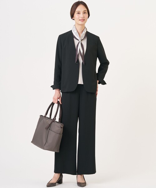 J.PRESS Ladies（J.プレス レディス）の「【セットアップ対応・人気素材】Light ジョーゼット イージー パンツ（その他パンツ・レディース・ダークブラウン系/ブラック系/ネイビー系・S/XS/XXS）」の12枚目の写真