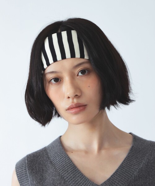 Ray BEAMS(レイビームス)の「ボーダー ヘアバンド(その他ヘアアクセサリー・レディース・ホワイト/ピンク・ONE SIZE)」の3枚目の写真