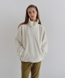 Fleece Half Zip-up_Ivory
