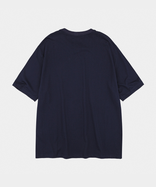 LETTERCOMO(レテルコモ)の「レターボーイエンブロイダリーハーフTシャツネイビー(Tシャツ/カットソー・メンズ・ネイビー・MEDIUM/LARGE)」の3枚目の写真