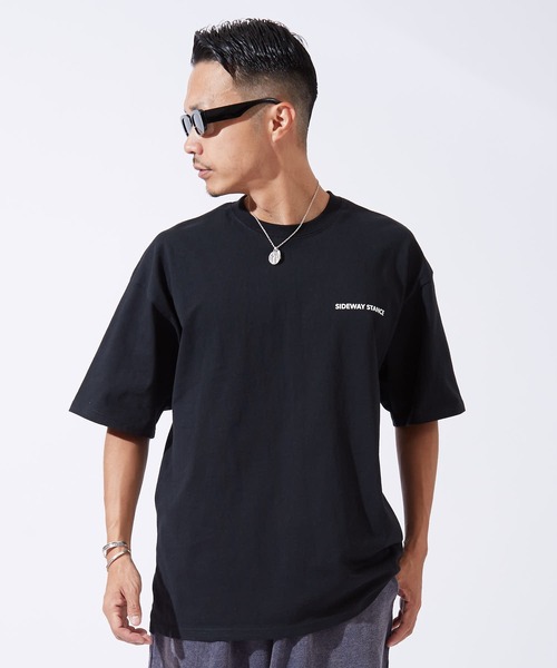 En serio TOKYO（エンソリオトーキョー）の「【SIDEWAYSTANCE】ハッチンググラフィック半袖Tシャツ 70811（Tシャツ/カットソー・メンズ・ブラック/ホワイト/アッシュ・SMALL/MEDIUM/LARGE/X-LARGE）」の4枚目の写真