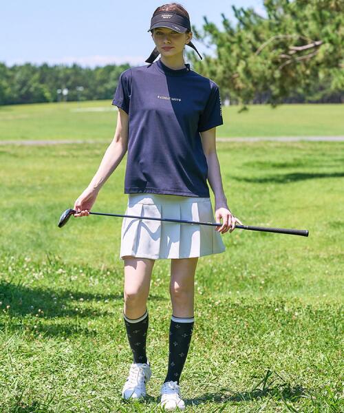 adabat(アダバット)の「【ADABAT NAVY】接触冷感 ダブルクロスプリーツスカート(スカート・レディース・ネイビー/ライトグレー系9・38/40/42)」の6枚目の写真