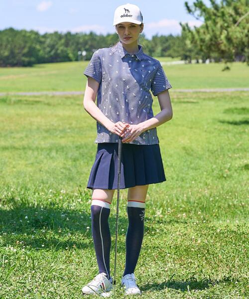 adabat(アダバット)の「【ADABAT NAVY】接触冷感 ダブルクロスプリーツスカート(スカート・レディース・ネイビー/ライトグレー系9・38/40/42)」の16枚目の写真