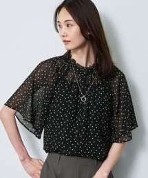 Reflect | 【セットアップ/手洗い可】ドット柄シアーブラウス(シャツ/ブラウス)