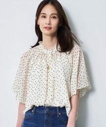 Reflect | 【セットアップ/手洗い可】ドット柄シアーブラウス(シャツ/ブラウス)