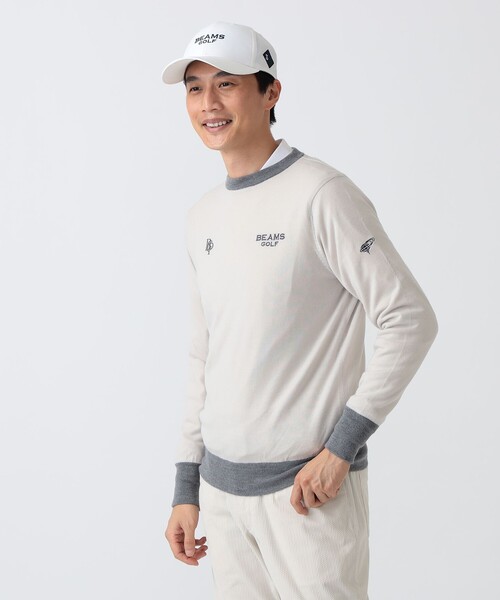 BEAMS GOLF（ビームスゴルフ）の「PL.SFDT_SC_KT.PO（ニット/セーター・メンズ・ホワイト系その他5/サックスブルー・XL/S/L）」の10枚目の写真