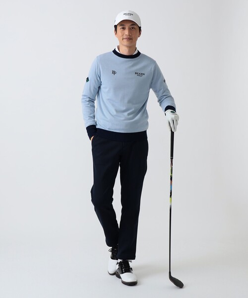 BEAMS GOLF（ビームスゴルフ）の「PL.SFDT_SC_KT.PO（ニット/セーター・メンズ・ホワイト系その他5/サックスブルー・XL/S/L）」の11枚目の写真