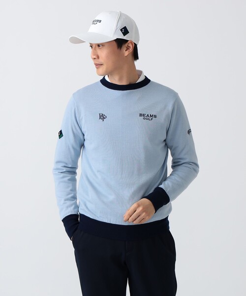 BEAMS GOLF（ビームスゴルフ）の「PL.SFDT_SC_KT.PO（ニット/セーター・メンズ・ホワイト系その他5/サックスブルー・XL/S/L）」の15枚目の写真