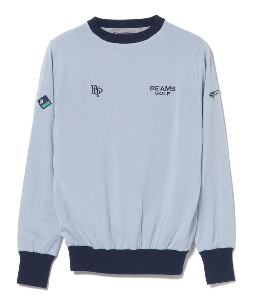 BEAMS GOLF（ビームスゴルフ）の「PL.SFDT_SC_KT.PO（ニット/セーター・メンズ・ホワイト系その他5/サックスブルー・XL/S/L）」の19枚目の写真