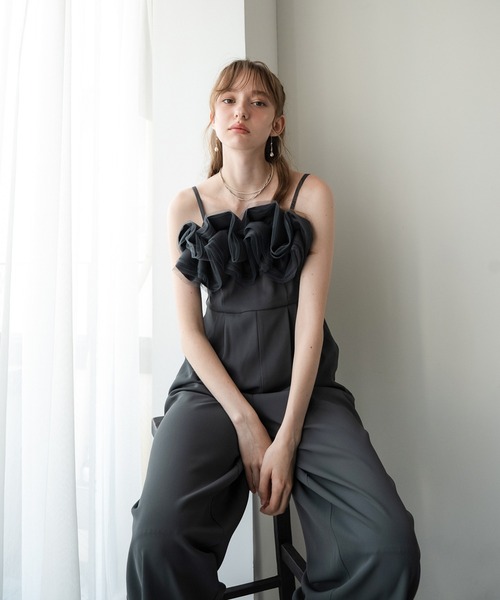 Dorry Doll(ドリードール)の「ロージーパンツドレス(パンツドレス・レディース・チャコール/ブラック/ベージュ・MEDIUM)」の2枚目の写真