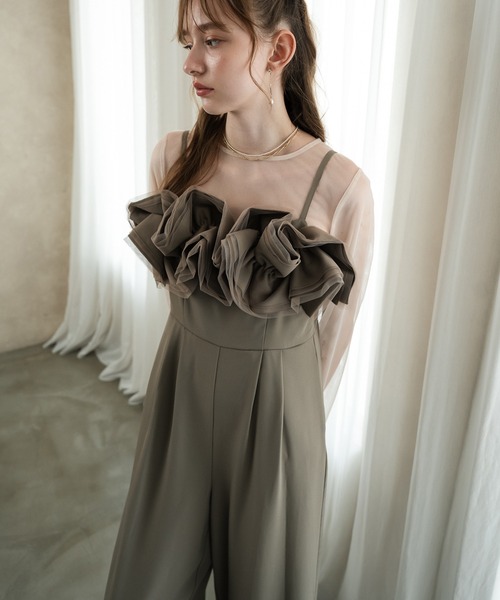 Dorry Doll(ドリードール)の「ロージーパンツドレス(パンツドレス・レディース・チャコール/ブラック/ベージュ・MEDIUM)」の12枚目の写真