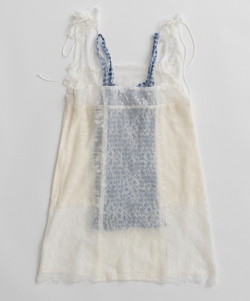 MAISON SPECIAL（メゾンスペシャル）の「【2026Autumn PRE-ORDER】(Yurika Nakano Collaboration) Mille-Feuille Camisole Dress/(ナカノユリカコラボ)ミルフィーユキャミソールドレス（ワンピース・レディース・グリーン/ブラウン/ブルー・FREE）」の21枚目の写真