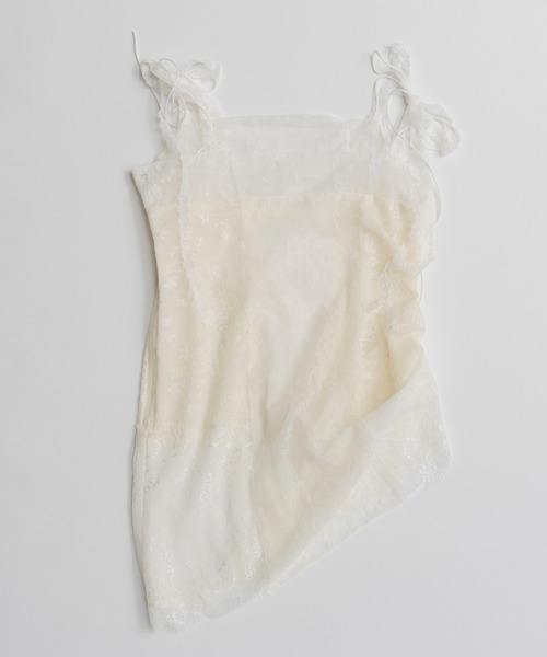MAISON SPECIAL（メゾンスペシャル）の「【2026Autumn PRE-ORDER】(Yurika Nakano Collaboration) Mille-Feuille Camisole Dress/(ナカノユリカコラボ)ミルフィーユキャミソールドレス（ワンピース・レディース・グリーン/ブラウン/ブルー・FREE）」の22枚目の写真