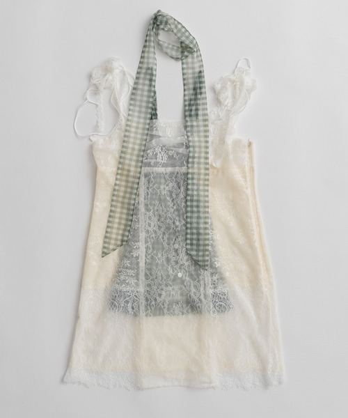 MAISON SPECIAL（メゾンスペシャル）の「【2026Autumn PRE-ORDER】(Yurika Nakano Collaboration) Mille-Feuille Camisole Dress/(ナカノユリカコラボ)ミルフィーユキャミソールドレス（ワンピース・レディース・グリーン/ブラウン/ブルー・FREE）」の20枚目の写真