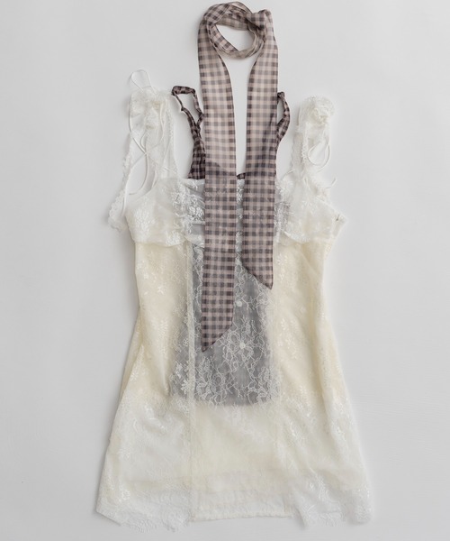 MAISON SPECIAL（メゾンスペシャル）の「【2026Autumn PRE-ORDER】(Yurika Nakano Collaboration) Mille-Feuille Camisole Dress/(ナカノユリカコラボ)ミルフィーユキャミソールドレス（ワンピース・レディース・グリーン/ブラウン/ブルー・FREE）」の19枚目の写真