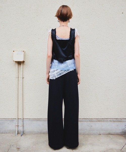 MAISON SPECIAL（メゾンスペシャル）の「【2026Autumn PRE-ORDER】(Yurika Nakano Collaboration) Mille-Feuille Camisole Dress/(ナカノユリカコラボ)ミルフィーユキャミソールドレス（ワンピース・レディース・グリーン/ブラウン/ブルー・FREE）」の7枚目の写真