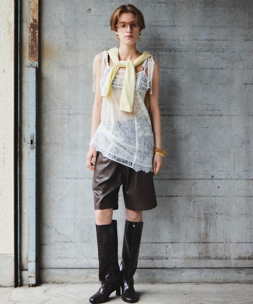 MAISON SPECIAL（メゾンスペシャル）の「【2026Autumn PRE-ORDER】(Yurika Nakano Collaboration) Mille-Feuille Camisole Dress/(ナカノユリカコラボ)ミルフィーユキャミソールドレス（ワンピース・レディース・グリーン/ブラウン/ブルー・FREE）」の13枚目の写真