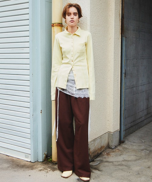 MAISON SPECIAL（メゾンスペシャル）の「【2026Autumn PRE-ORDER】(Yurika Nakano Collaboration) Mille-Feuille Camisole Dress/(ナカノユリカコラボ)ミルフィーユキャミソールドレス（ワンピース・レディース・グリーン/ブラウン/ブルー・FREE）」の14枚目の写真
