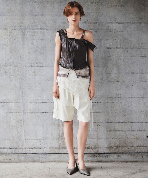 MAISON SPECIAL（メゾンスペシャル）の「【2026Autumn PRE-ORDER】(Yurika Nakano Collaboration) Mille-Feuille Camisole Dress/(ナカノユリカコラボ)ミルフィーユキャミソールドレス（ワンピース・レディース・グリーン/ブラウン/ブルー・FREE）」の16枚目の写真