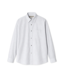 REGULAR-FIT STRIPE SHIRT (L/GREY)