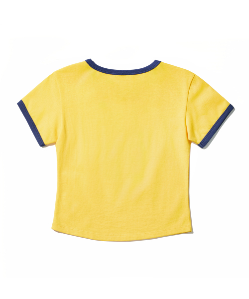 1993STUDIO（1993スタジオ）の「W 1993 フラワーベイビーリンガーTシャツ_イエロー（Tシャツ/カットソー・レディース・その他・MEDIUM/SMALL）」の4枚目の写真