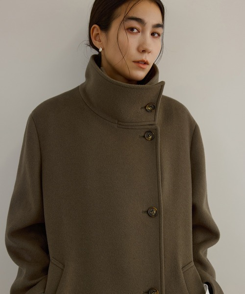 SALON adam et rope'(サロン アダム エ ロペ)の「【WEB限定】スタンドカラー2WAYロングコート(ダウンジャケット/コート・レディース・チャコールグレー/ライトグレー/ブラウン・FREE)」の1枚目の写真