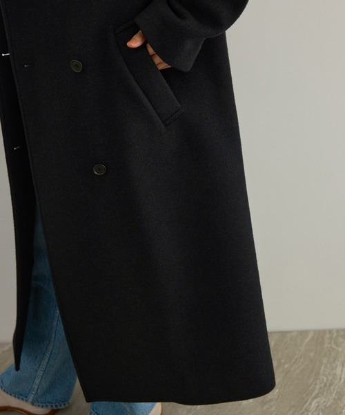SALON adam et rope'(サロン アダム エ ロペ)の「【WEB限定】スタンドカラー2WAYロングコート(ダウンジャケット/コート・レディース・チャコールグレー/ライトグレー/ブラウン・FREE)」の11枚目の写真