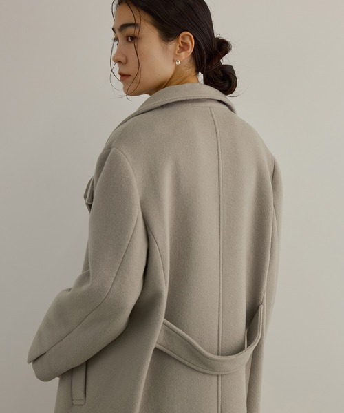 SALON adam et rope'(サロン アダム エ ロペ)の「【WEB限定】スタンドカラー2WAYロングコート(ダウンジャケット/コート・レディース・チャコールグレー/ライトグレー/ブラウン・FREE)」の14枚目の写真
