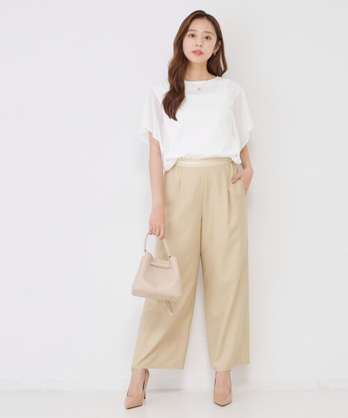 COUP DE CHANCE(クードシャンス)の「【手洗い可/日本製】リラクシーワイドパンツ(その他パンツ・レディース・ブラック/ナチュラル・40/38/36/34)」の10枚目の写真