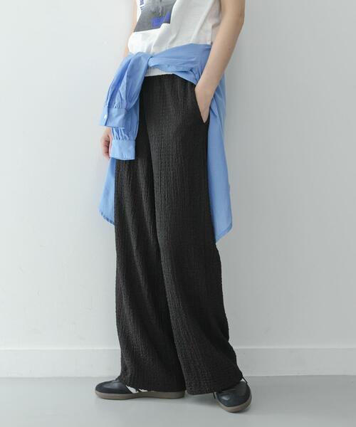 URBAN RESEARCH Sonny Label(アーバンリサーチサニーレーベル)の「ドライタッチワッシャーカットイージーパンツ(その他パンツ・レディース・グリーン系その他/ブラウン/ブラック・FREE)」の4枚目の写真