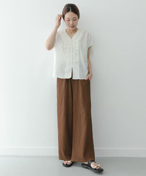 URBAN RESEARCH Sonny Label(アーバンリサーチサニーレーベル)の「ドライタッチワッシャーカットイージーパンツ(その他パンツ・レディース・グリーン系その他/ブラウン/ブラック・FREE)」の19枚目の写真