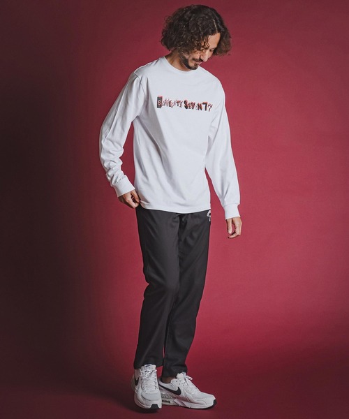 seventy seven(セブンティセブン)の「mlt5783- middle oz L-S fine t-shirt (collage) ロングスリーブTシャツ(7726W220)(Tシャツ/カットソー・メンズ・ホワイト/ブラック/ブルー・S/M/L/XL)」の9枚目の写真