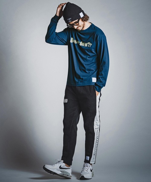 seventy seven(セブンティセブン)の「mlt5783- middle oz L-S fine t-shirt (collage) ロングスリーブTシャツ(7726W220)(Tシャツ/カットソー・メンズ・ホワイト/ブラック/ブルー・S/M/L/XL)」の14枚目の写真
