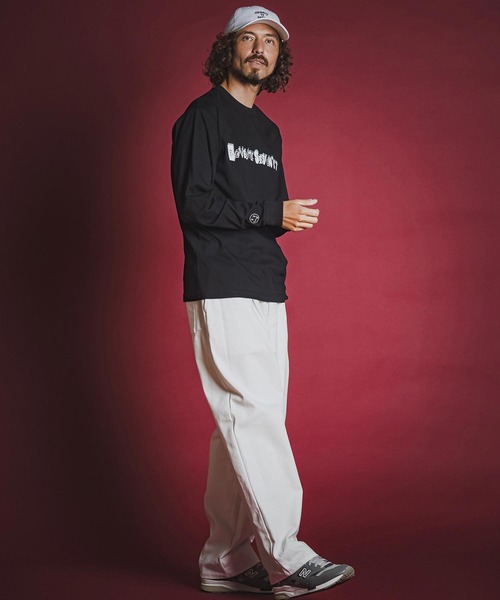 seventy seven(セブンティセブン)の「mlt5783- middle oz L-S fine t-shirt (collage) ロングスリーブTシャツ(7726W220)(Tシャツ/カットソー・メンズ・ホワイト/ブラック/ブルー・S/M/L/XL)」の21枚目の写真