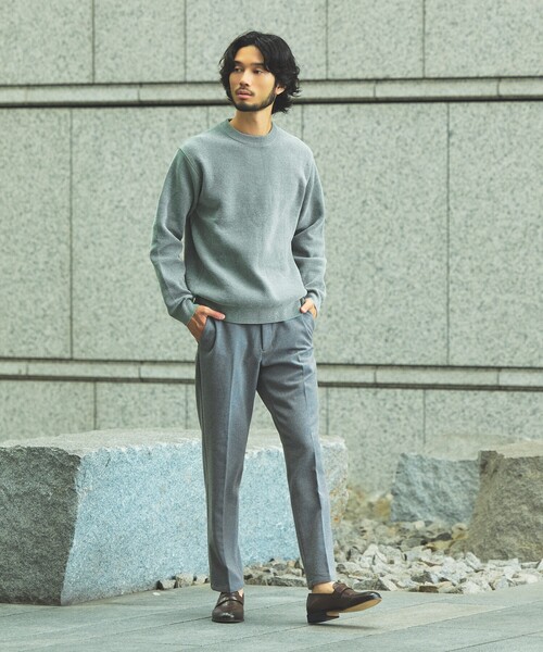ABAHOUSE GRAY(アバハウスグレイ)の「【ダブルフェイス】モール プルオーバー ニット(ニット/セーター・メンズ・ベージュ/モスグリーン/グレー・46/48)」の17枚目の写真