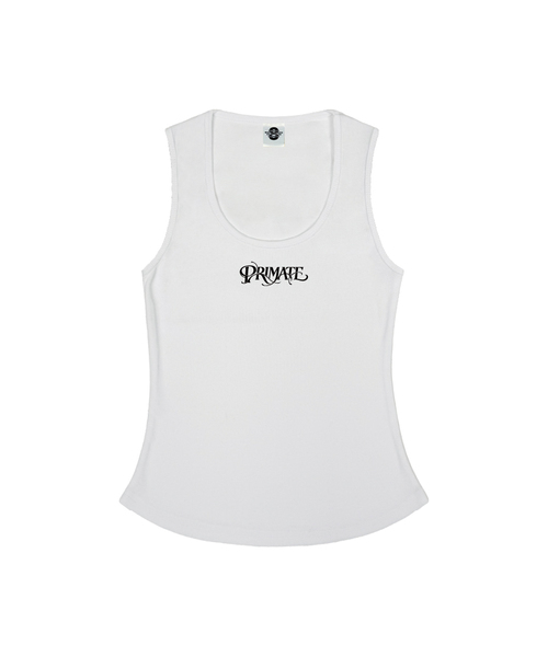 PRIMATE(プライメイト)の「FLOW レディース リブタンクトップ 10カラー(Tシャツ/カットソー・レディース・グリーン/ホワイト/ブルー/イエロー/ブラウン/レッド・FREE)」の1枚目の写真