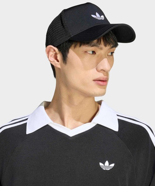 adidas(アディダス)の「テリー ポロシャツ / アディダスオリジナルス adidas Originals(ポロシャツ・メンズ・ブラック・XX-LARGE/X-LARGE/SMALL/LARGE/MEDIUM/3XL/XX-SMALL/X-SMALL)」の3枚目の写真