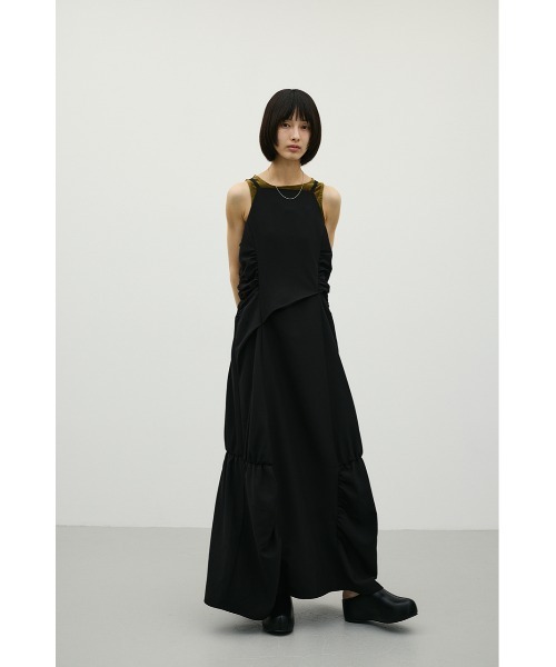 STYLEMIXER(スタイルミキサー)の「ギャザータックキャミワンピース(ワンピース・レディース・グレー/ブラック/ベージュ系その他・MEDIUM/SMALL)」の5枚目の写真